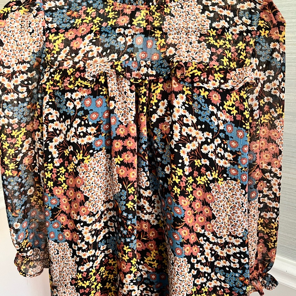 Anthropologie Floral Blouse